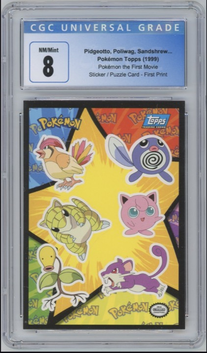 Ash Puzzle, 1999 First Movie · Sticker, CGC 8